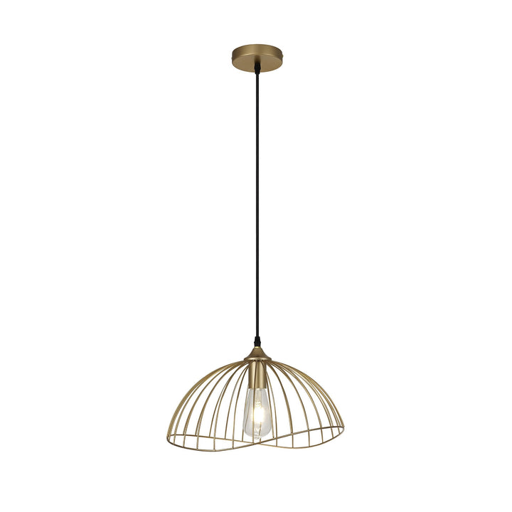 Nelson Lighting NL83779 Belgium Dome Pendant Painted Gold