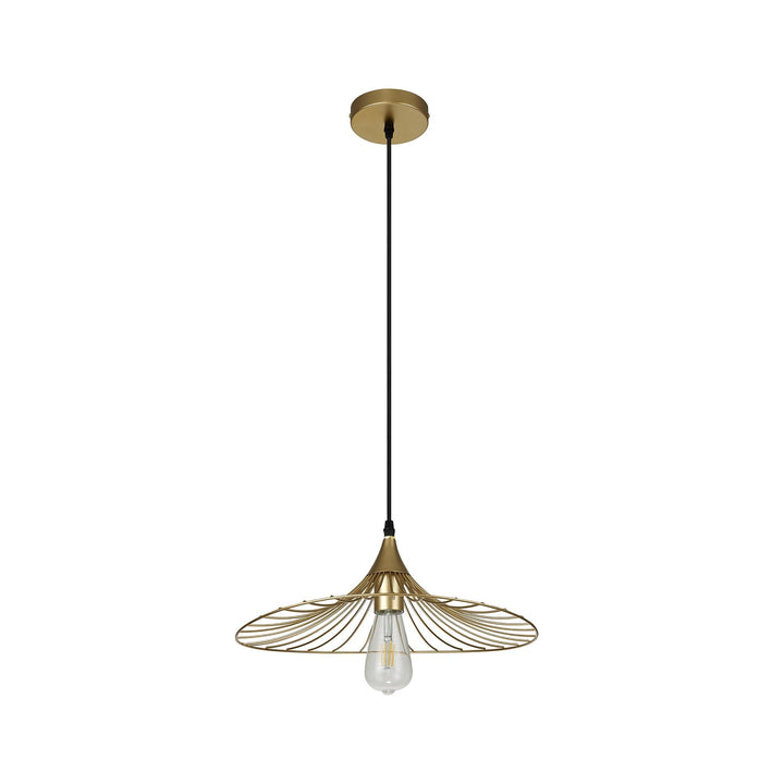 Nelson Lighting NL83789 Belgium Shallow Pendant Painted Gold