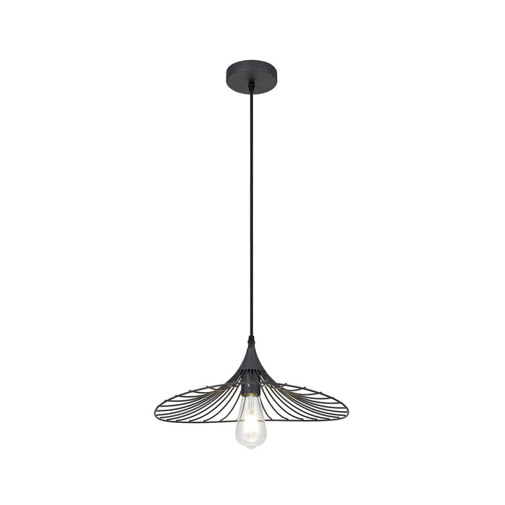 Nelson Lighting NL83809 Belgium Shallow Pendant Graphite