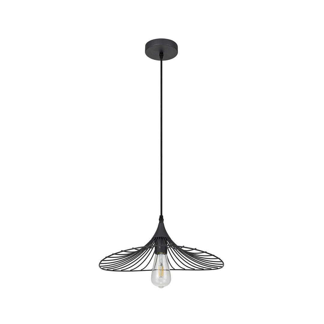 Nelson Lighting NL83809 Belgium Shallow Pendant Graphite