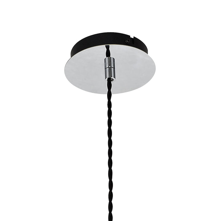 Nelson Lighting NL84149 Zen Pendant 17cm Round Chrome & Smoke