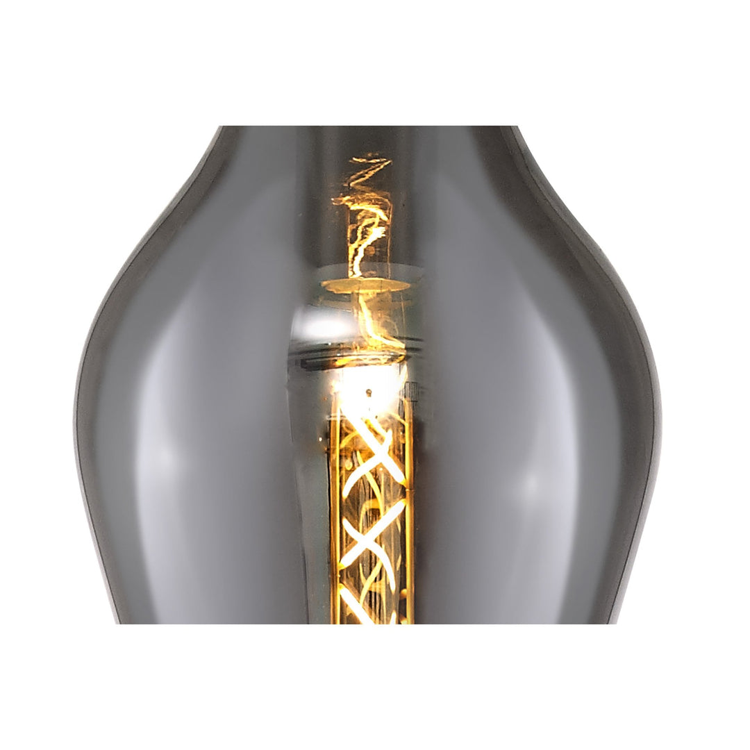 Nelson Lighting NL84149 Zen Pendant 17cm Round Chrome & Smoke