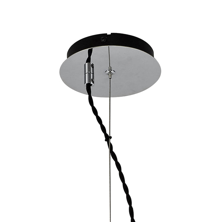 Nelson Lighting NL84159 Zen Pendant 28cm Round Chrome & Smoke