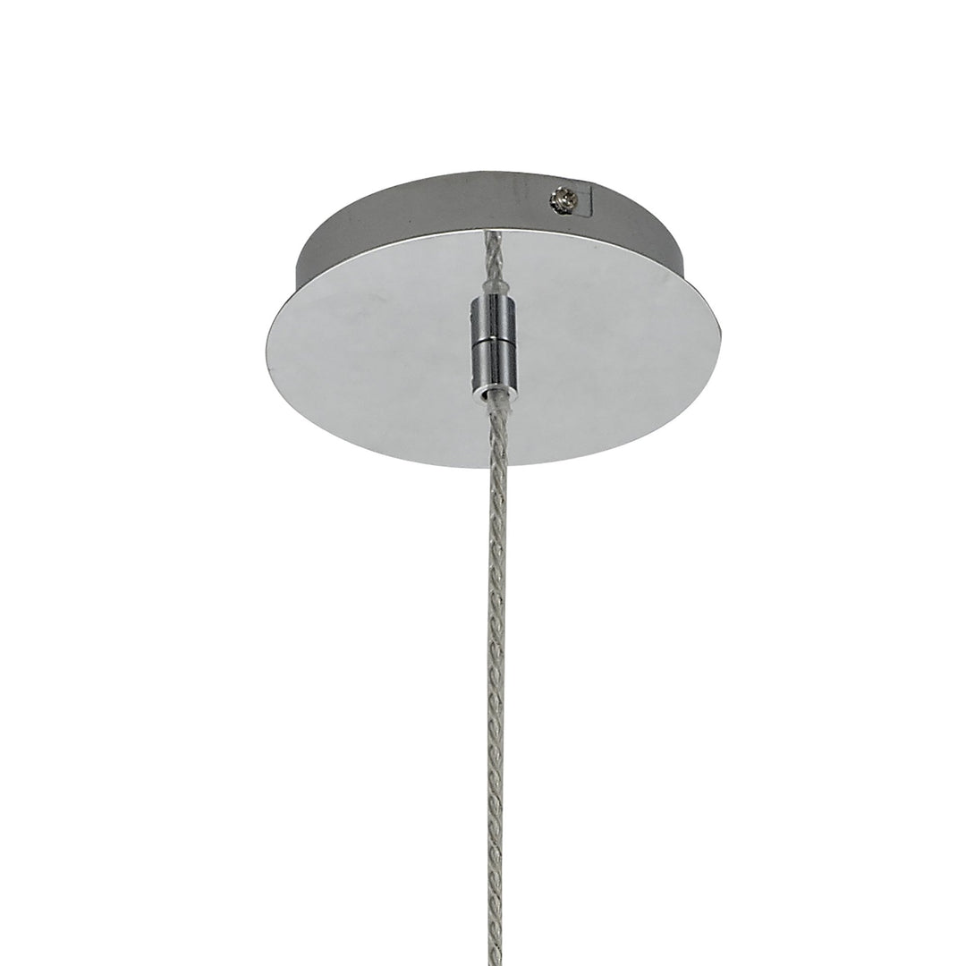 Nelson Lighting NL84179 Zen Pendant 17cm Round Chrome & Clear