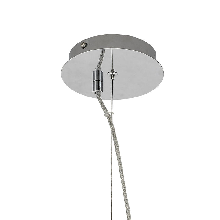 Nelson Lighting NL84189 Zen Pendant 28cm Round Chrome & Clear