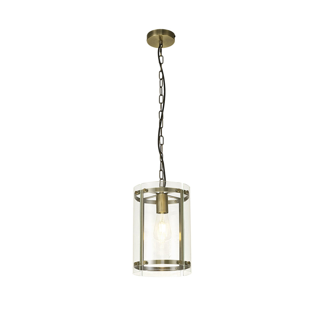 Nelson Lighting NL84319 Prince Pendant 1 Light Antique Brass