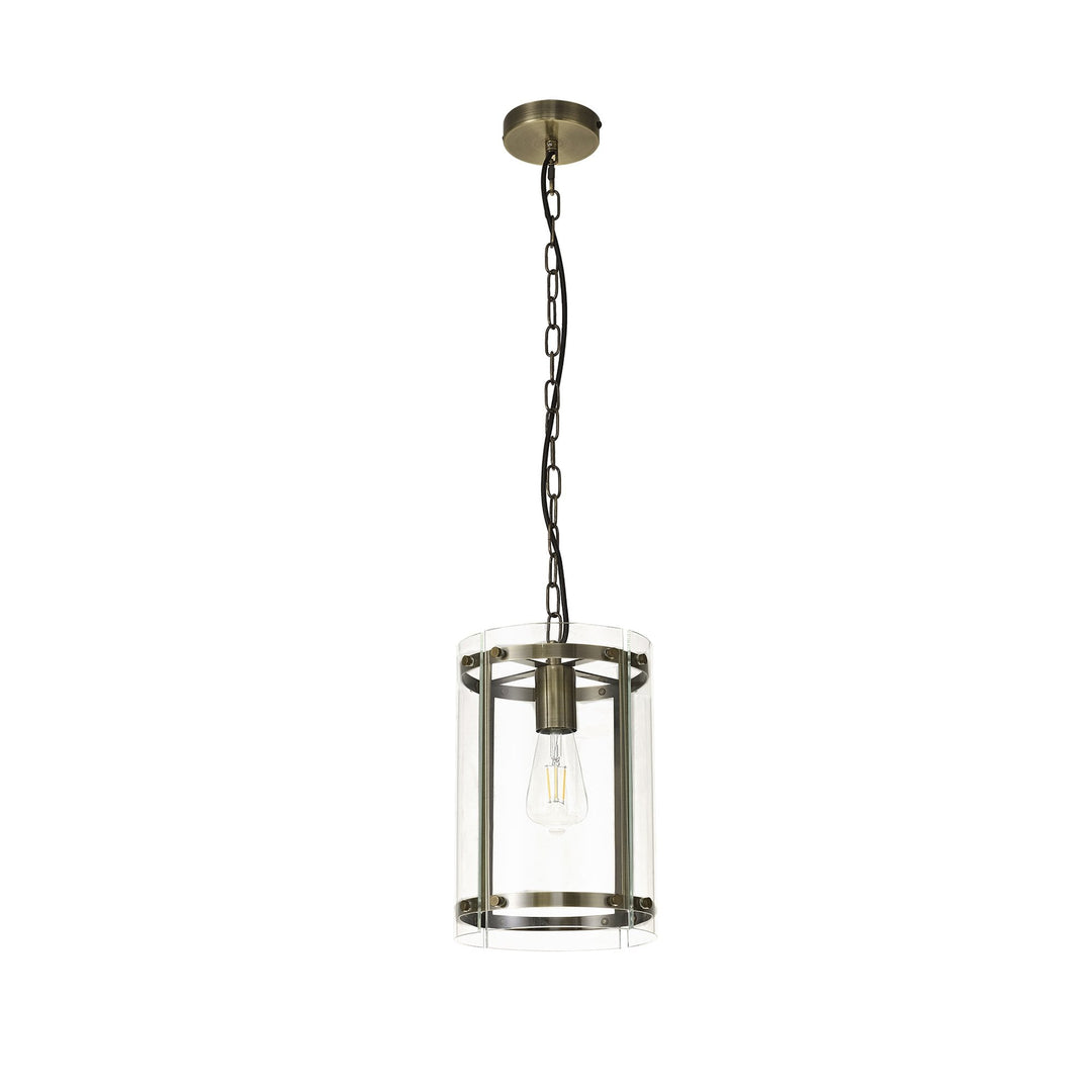 Nelson Lighting NL84319 Prince Pendant 1 Light Antique Brass