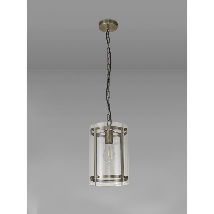 Nelson Lighting NL84319 Prince Pendant 1 Light Antique Brass