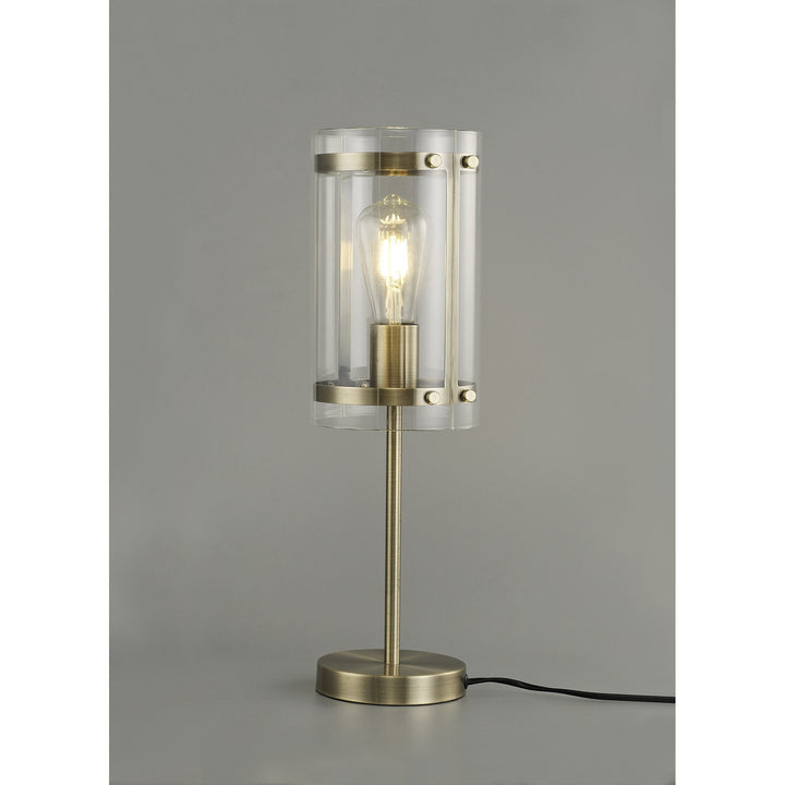 Nelson Lighting NL84349 Prince Table Lamp Antique Brass