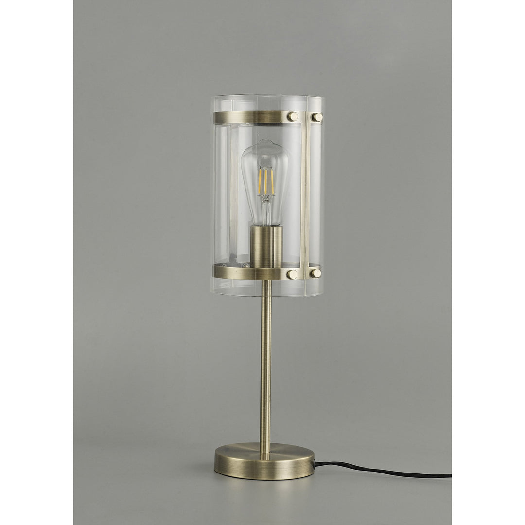 Nelson Lighting NL84349 Prince Table Lamp Antique Brass