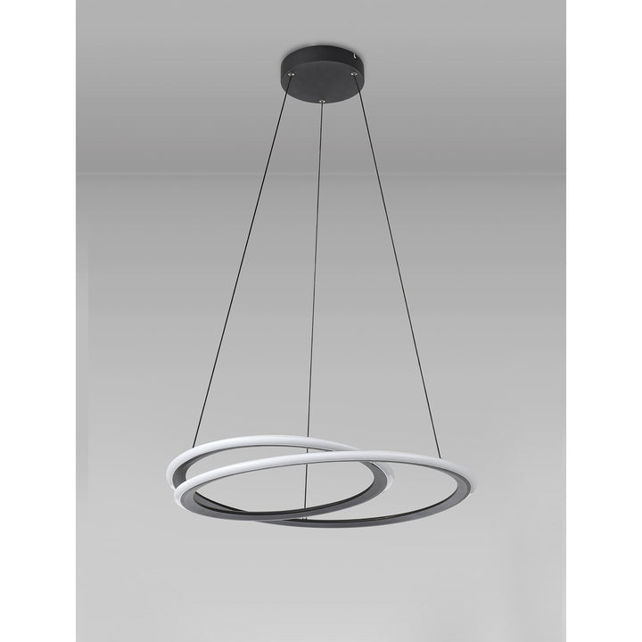 Nelson Lighting NL84629 Melisa LED Pendant 3 Step Dimming Black