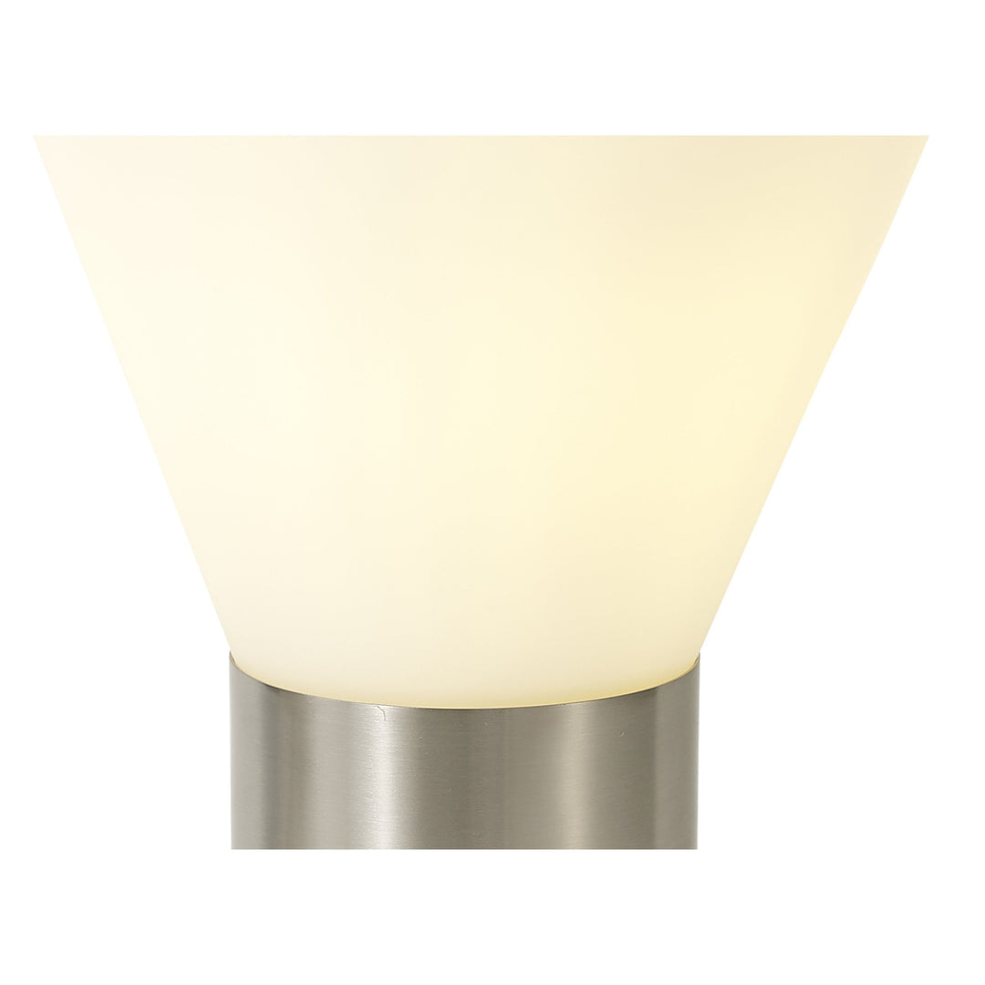 Nelson Lighting NL84659 Olivia Narrow Table Lamp Satin Nickel/Opal Glass