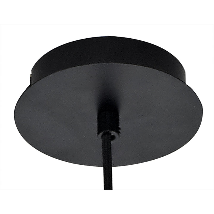 Nelson Lighting NL84849 Kane Pendant 15cm Cone Matt Black & Smoke