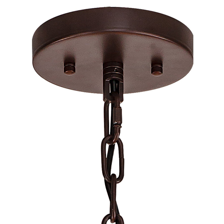 Nelson Lighting NL85209 Clover 16 Light Round Pendant Brown Oxide / Champagne Gold Glass