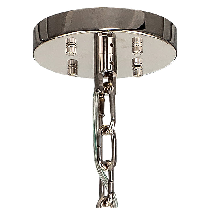 Nelson Lighting NL85219 Clover 32 Light Round Pendant Polished Nickel / Clear Glass