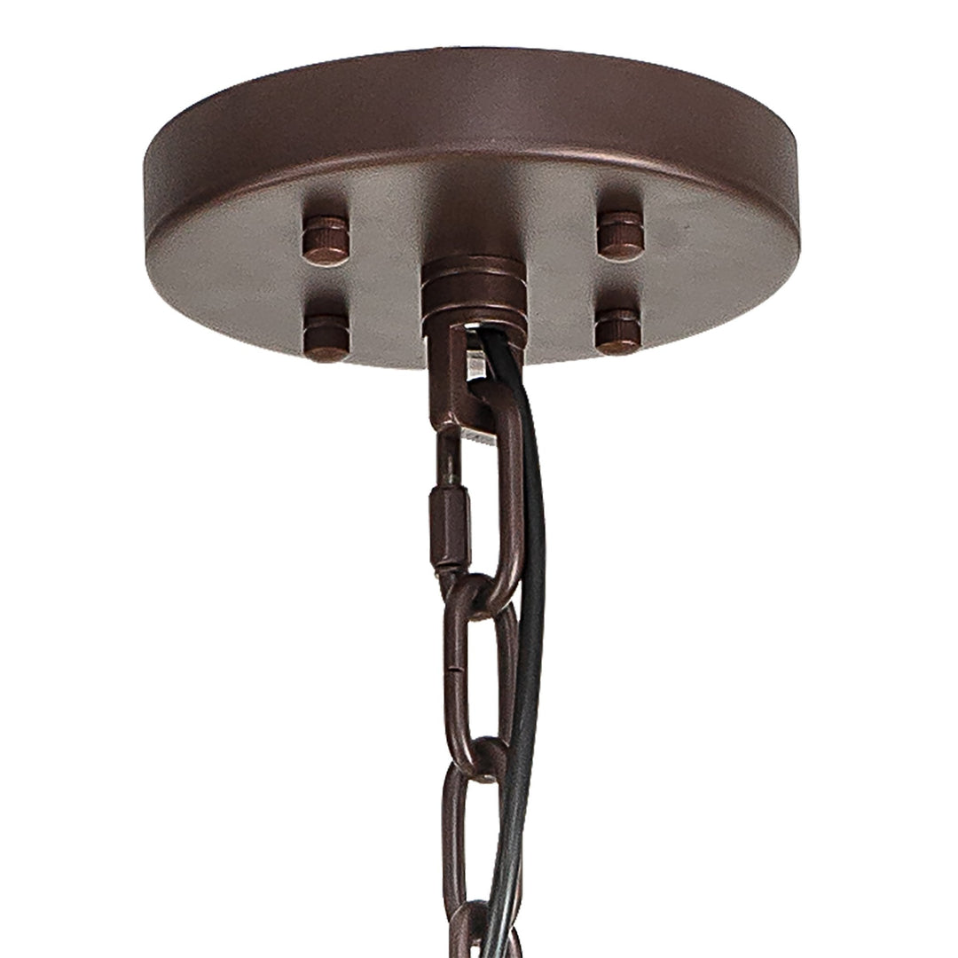 Nelson Lighting NL85259 Clover 32 Light Round Pendant Brown Oxide / Smoke Glass