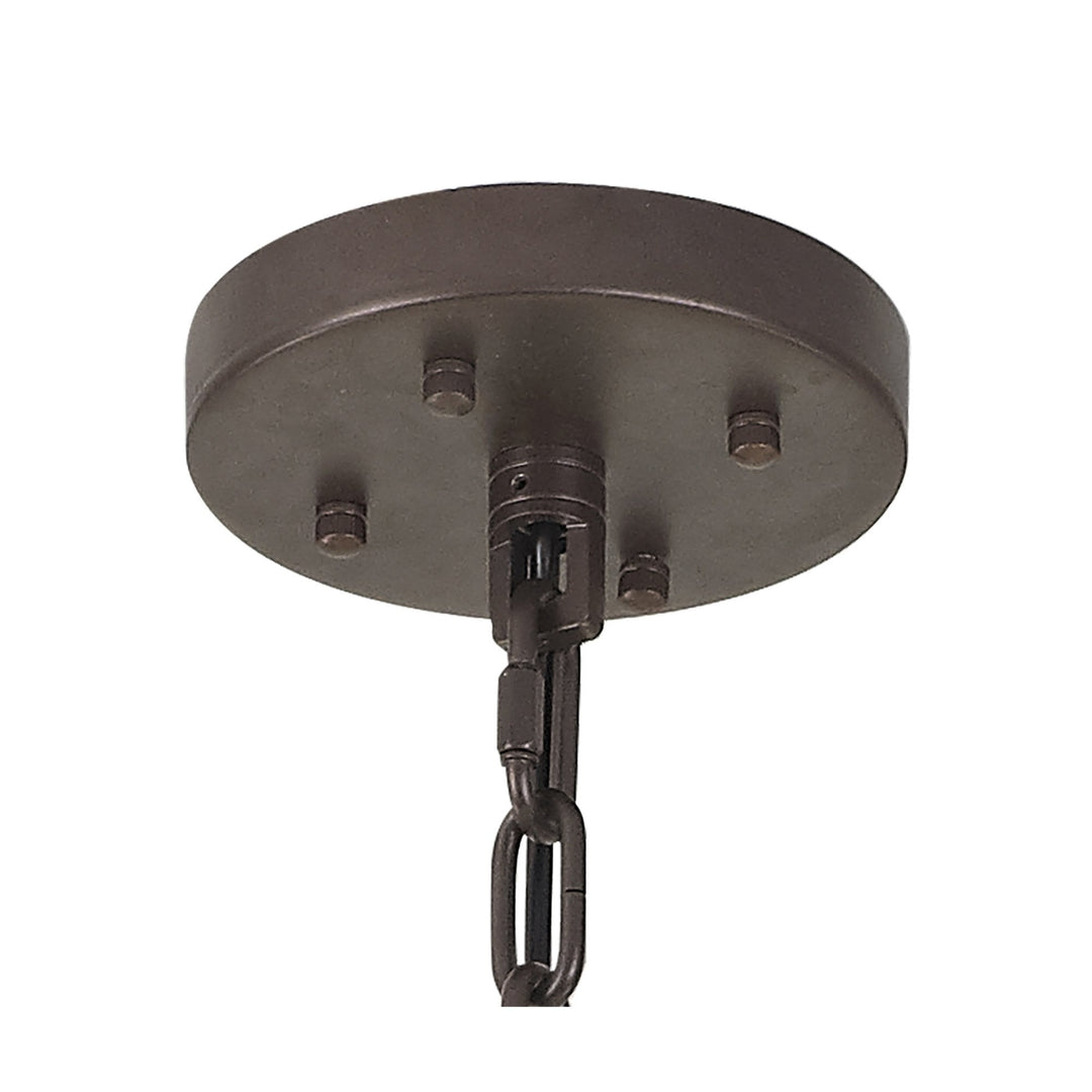 Nelson Lighting NL85329 Clover 32 Light Oval Pendant Brown Oxide / Champagne Glass