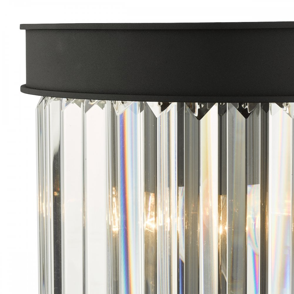 Dar CEL0922 Celeus 2 Light Wall Light Anthracite & Crystal