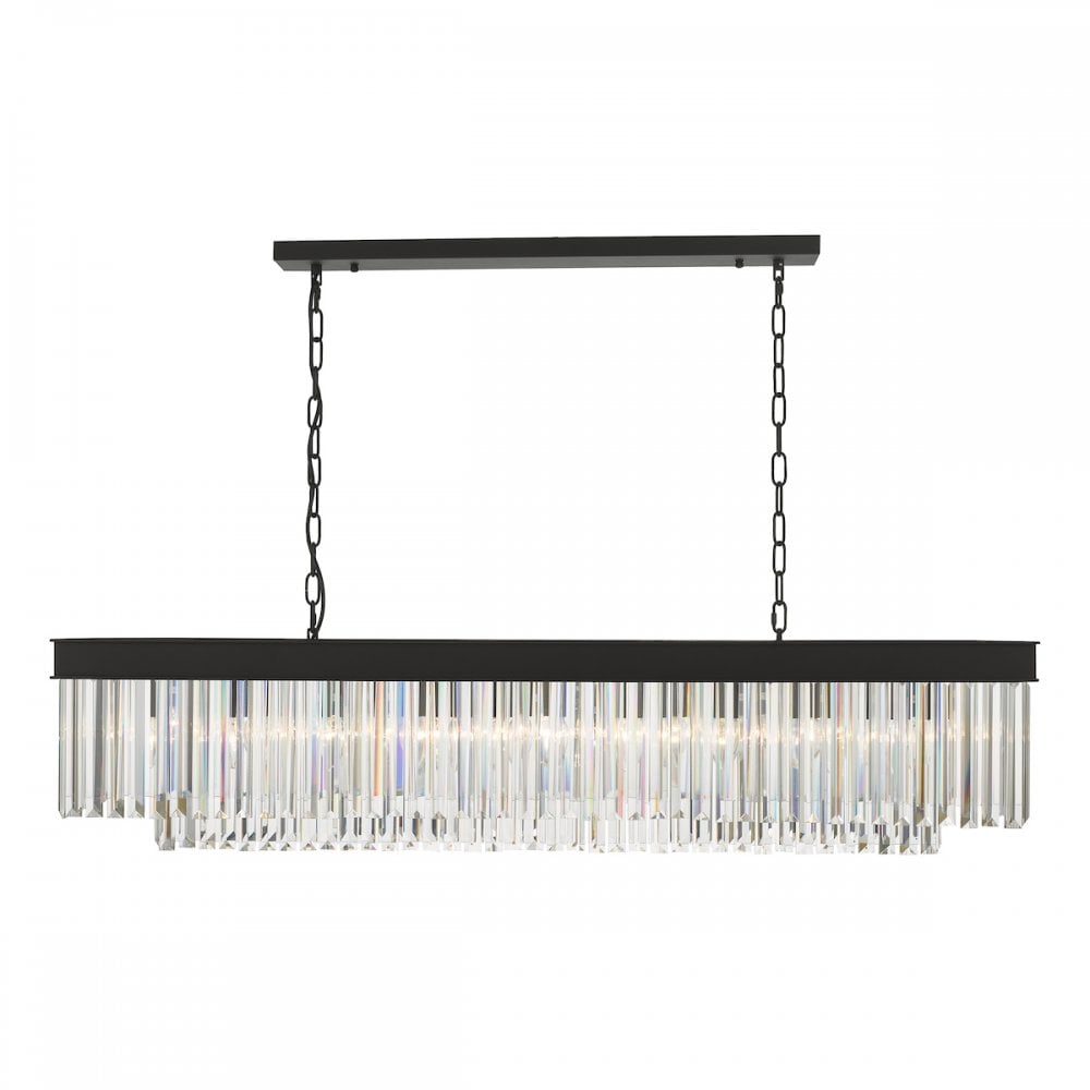 Dar CEL6422 Celeus 6 Light Bar Pendant Anthracite & Crystal