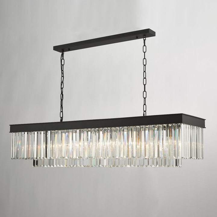 Dar CEL6422 Celeus 6 Light Bar Pendant Anthracite & Crystal