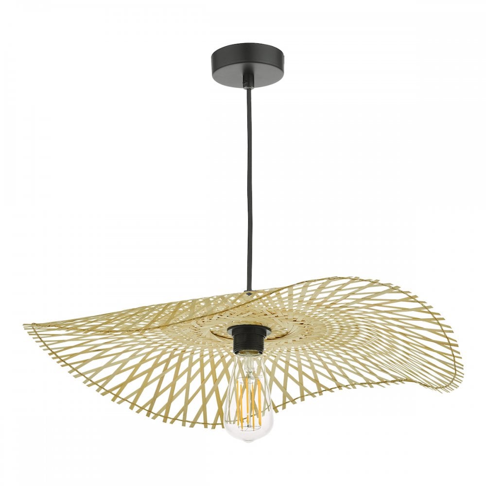 Dar DEJ6529 Deja Easy Fit Pendant Natural Rattan