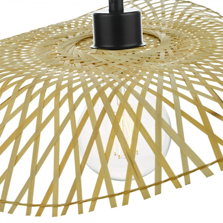 Dar DEJ6529 Deja Easy Fit Pendant Natural Rattan