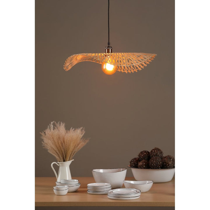 Dar DEJ6529 Deja Easy Fit Pendant Natural Rattan