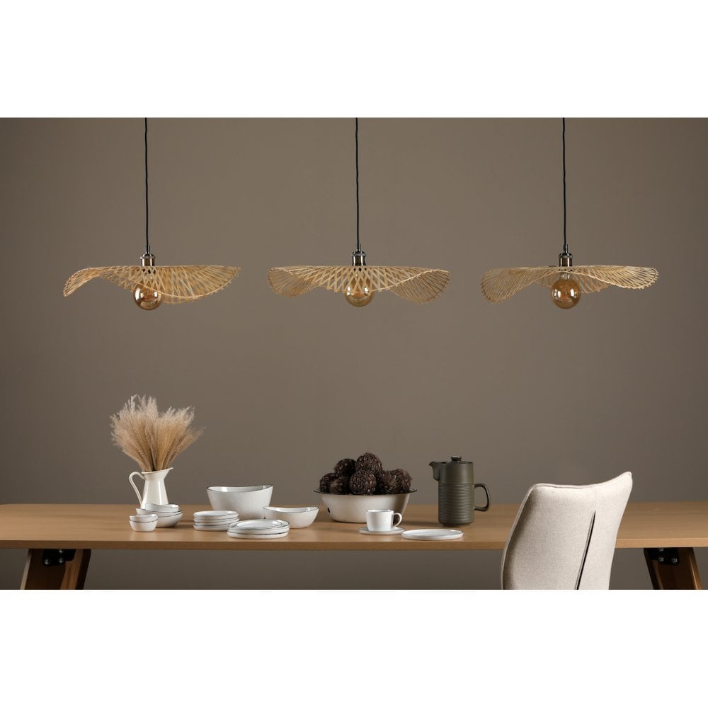 Dar DEJ6529 Deja Easy Fit Pendant Natural Rattan