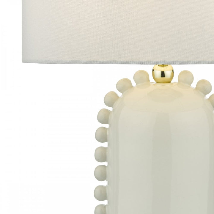 Dar DOL4202 Dolce Table Lamp White Ceramic With Shade