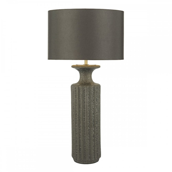 Dar DUG4222-BOK4232RS-X Dugan Table Lamp Black Volcanic Glaze With Shade