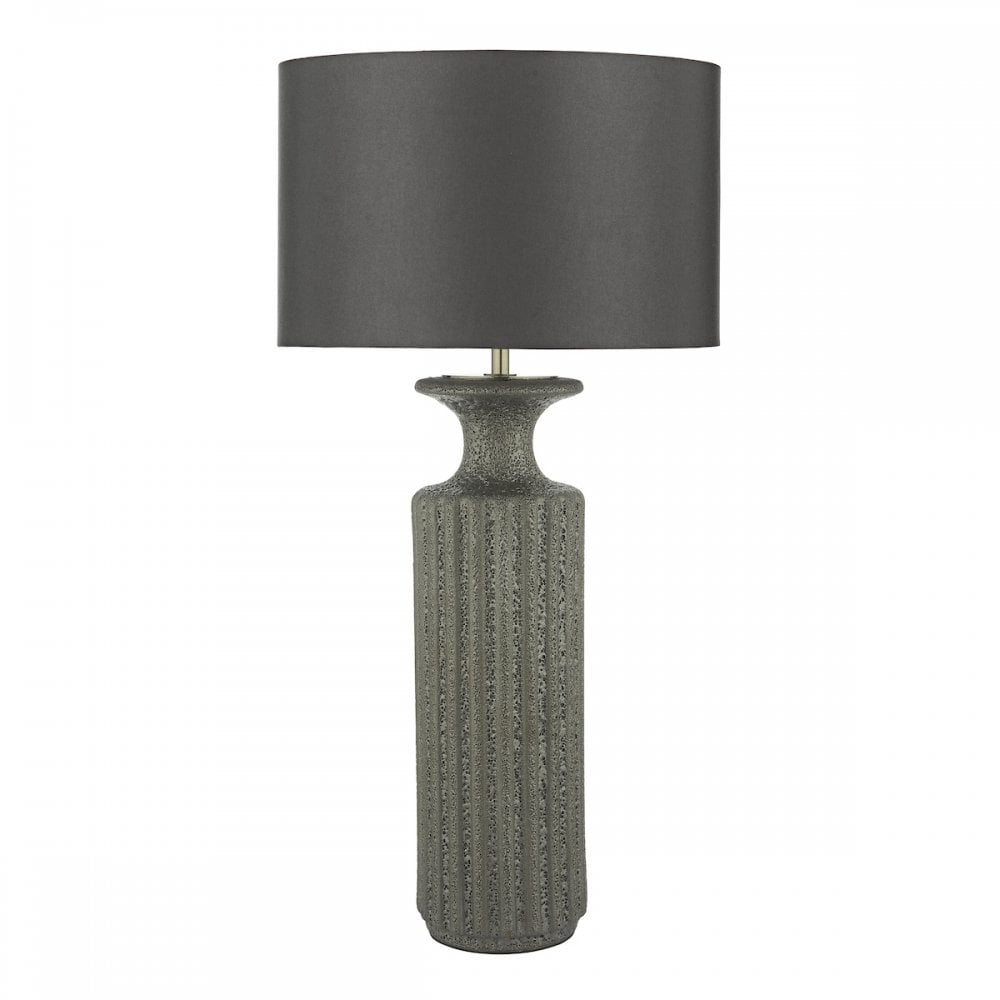 Dar DUG4222-BOK4232RS-X Dugan Table Lamp Black Volcanic Glaze With Shade