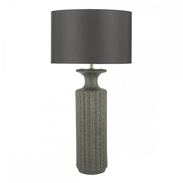 Dar DUG4222-BOK4232RS-X Dugan Table Lamp Black Volcanic Glaze With Shade