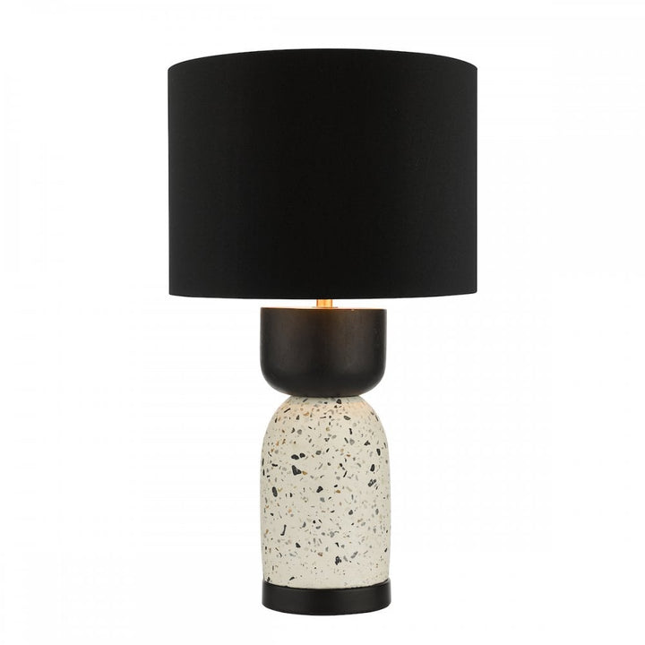 Dar ROJ4255 Roja Table Lamp Terrazzo & Black With Shade