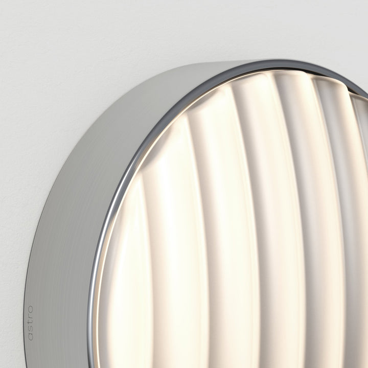Astro 1032012 Montreal Round 300 Outdoor Wall Light Brushed Stainless Steel