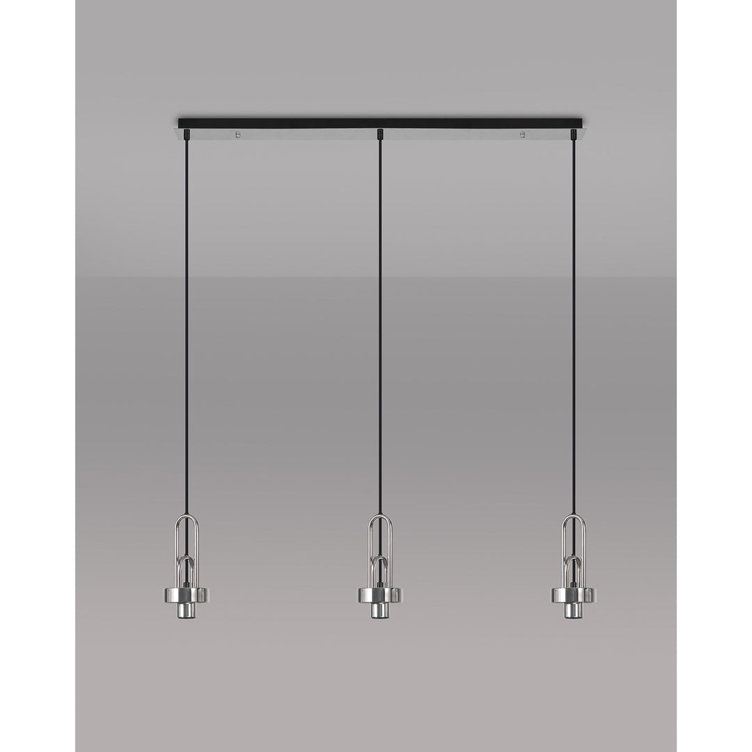 Nelson Lighting NL83169 Acme Linear Suspension Kit Polished Nickel/Matt Black