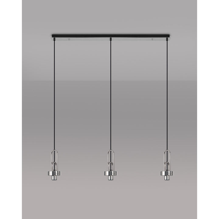 Nelson Lighting NL83169 Acme Linear Suspension Kit Polished Nickel/Matt Black