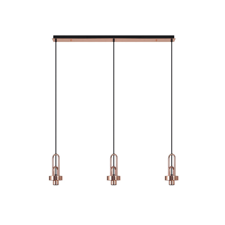 Nelson Lighting NL83179 Amsterdam Linear Suspension Kit Copper/Matt Black