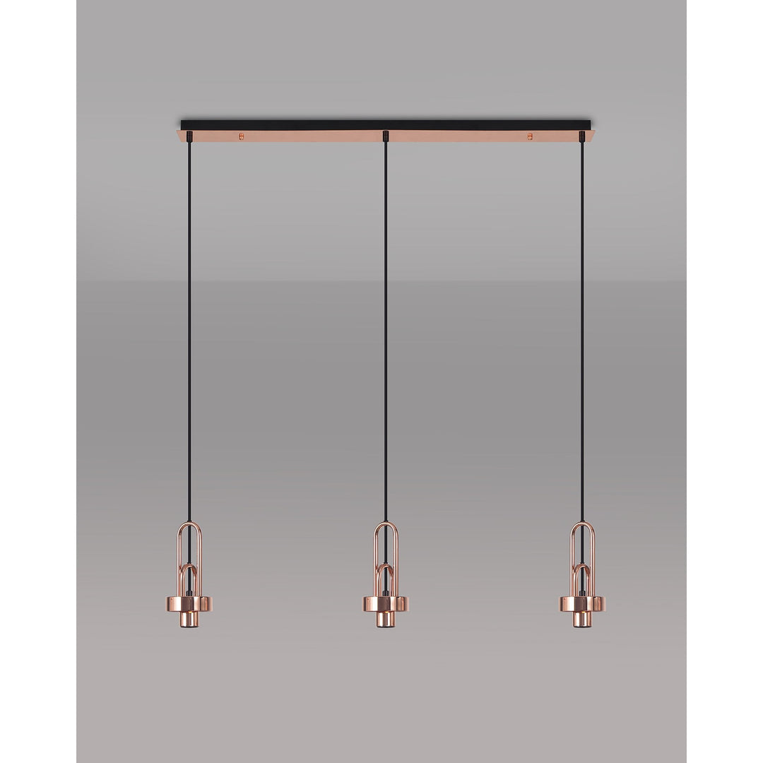 Nelson Lighting NL83179 Amsterdam Linear Suspension Kit Copper/Matt Black