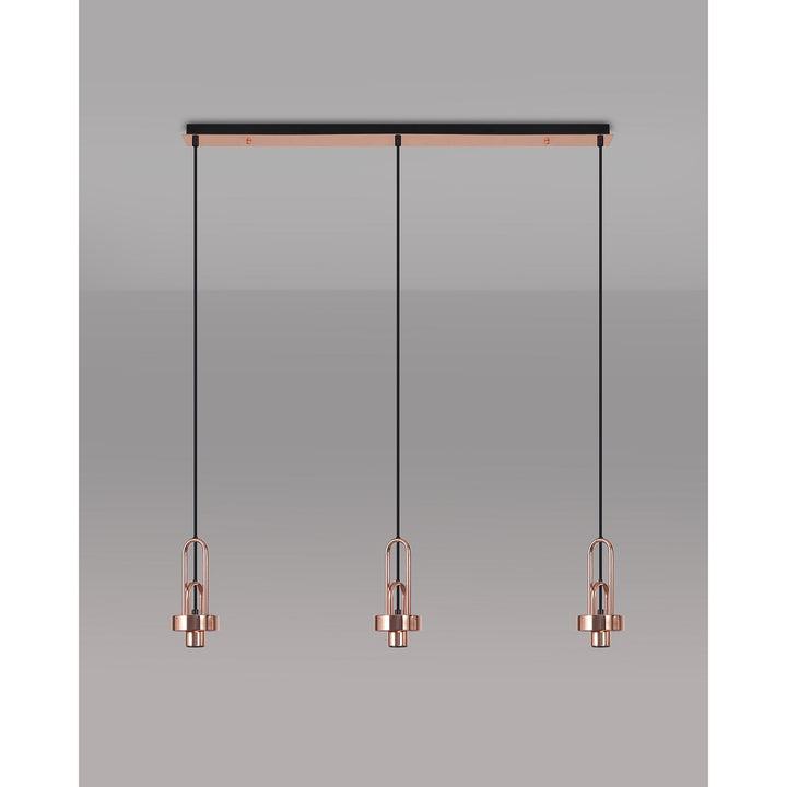 Nelson Lighting NL83179 Amsterdam Linear Suspension Kit Copper/Matt Black