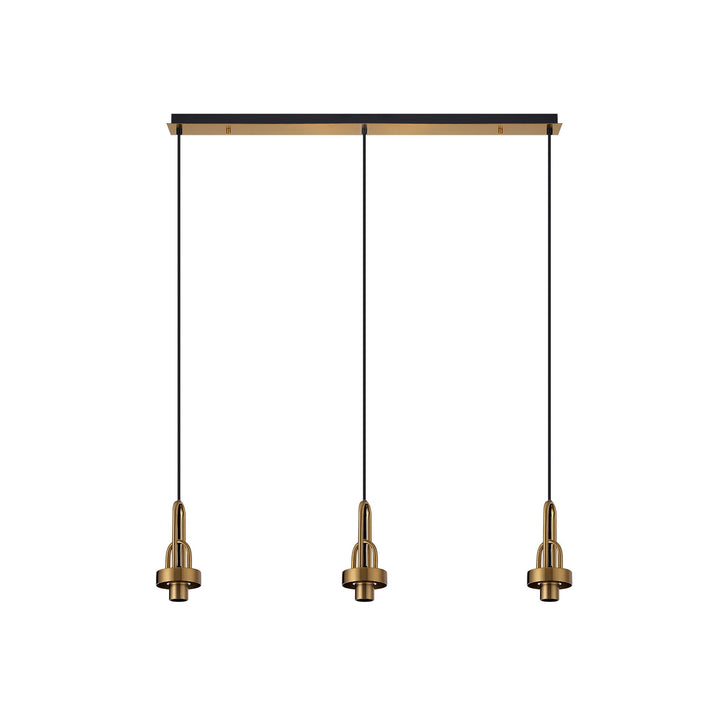 Nelson Lighting NL83189 Acme Linear Suspension Kit Brass Gold/Matt Black