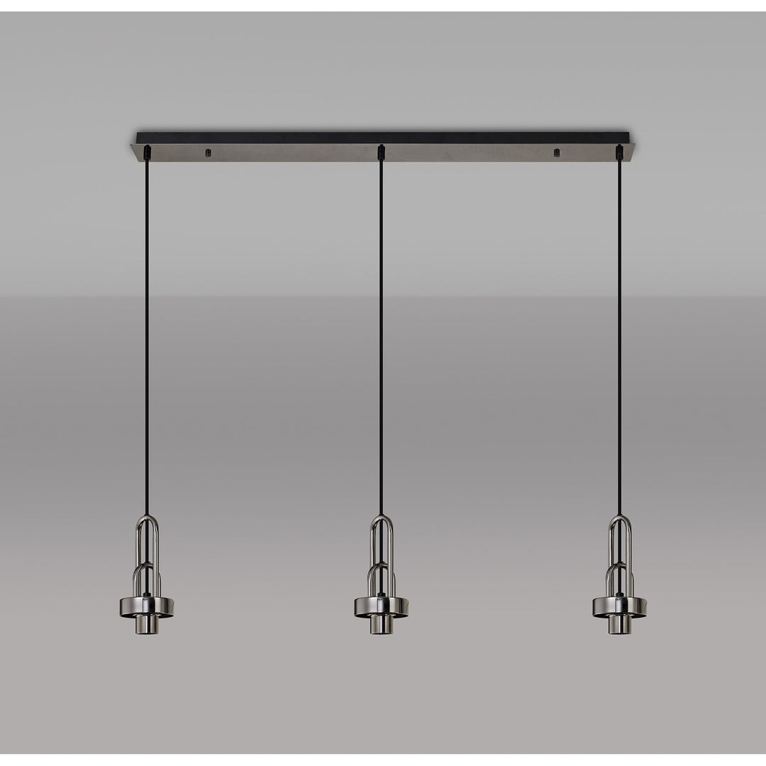 Nelson Lighting NL83199 Acme Linear Suspension Kit Black Chrome/Matt Black