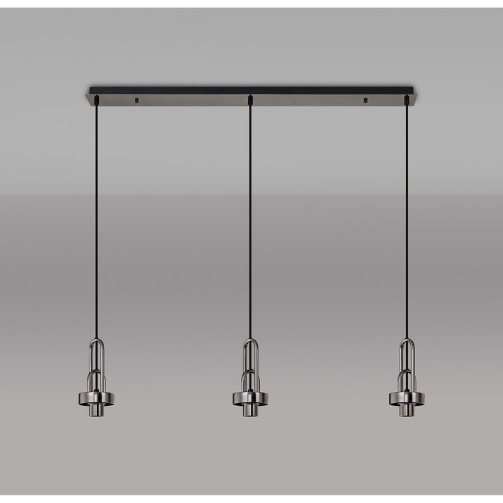 Nelson Lighting NL83199 Acme Linear Suspension Kit Black Chrome/Matt Black