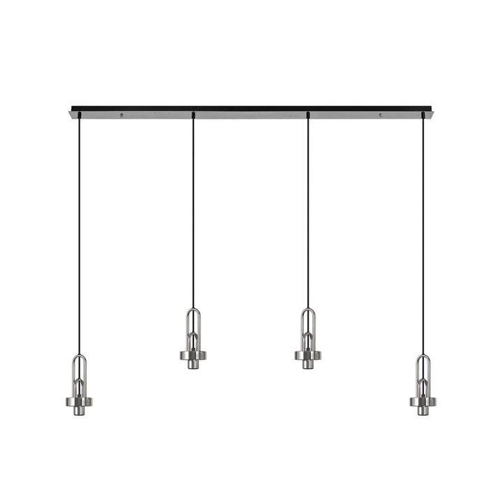 Nelson Lighting NL83209 Acme Linear Suspension Kit Polished Nickel/Matt Black