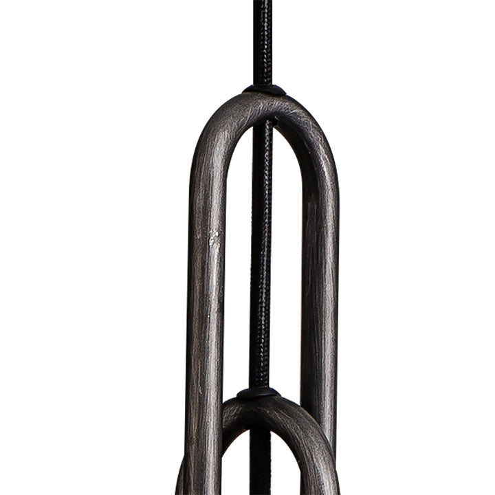 Nelson Lighting NL84389 Amsterdam Suspension Kit Aged Pewter/Matt Black