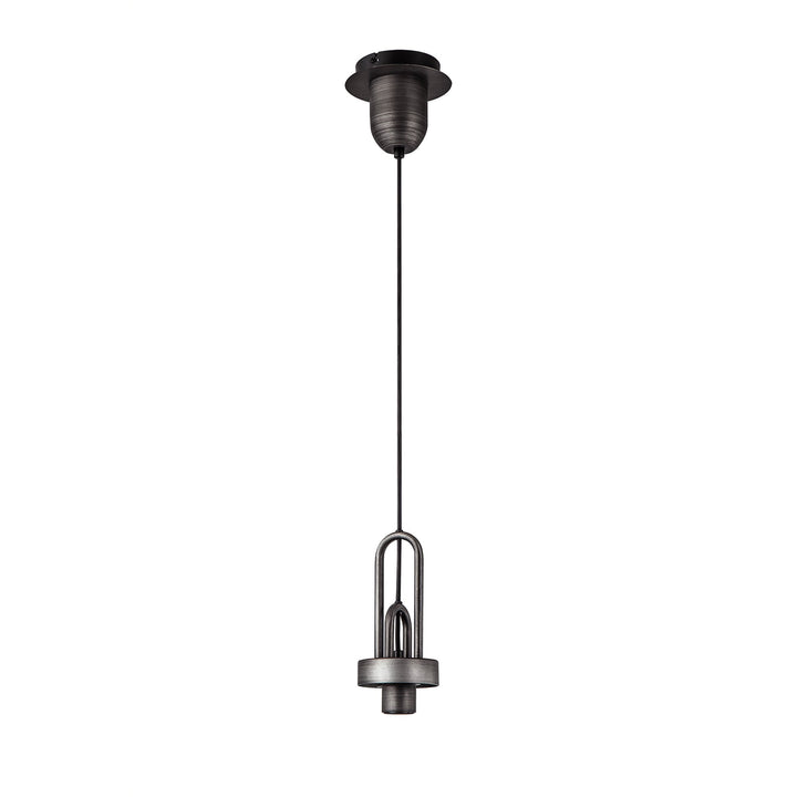 Nelson Lighting NL84389 Amsterdam Suspension Kit Aged Pewter/Matt Black