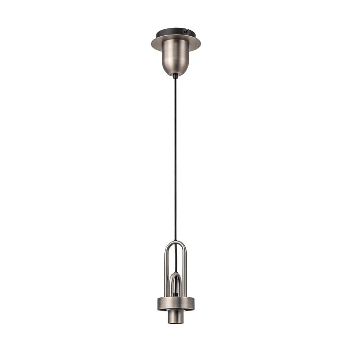 Nelson Lighting NL84399 Amsterdam Suspension Kit Antique Silver/Matt Black