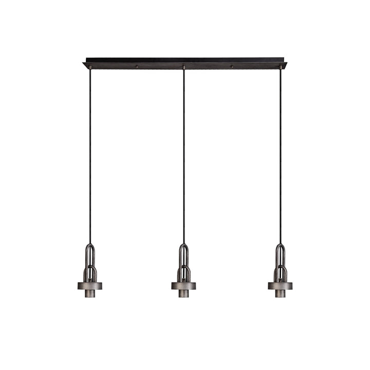 Nelson Lighting NL84409 Acme Linear Suspension Kit Aged Pewter/Matt Black