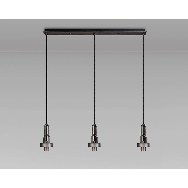 Nelson Lighting NL84409 Acme Linear Suspension Kit Aged Pewter/Matt Black