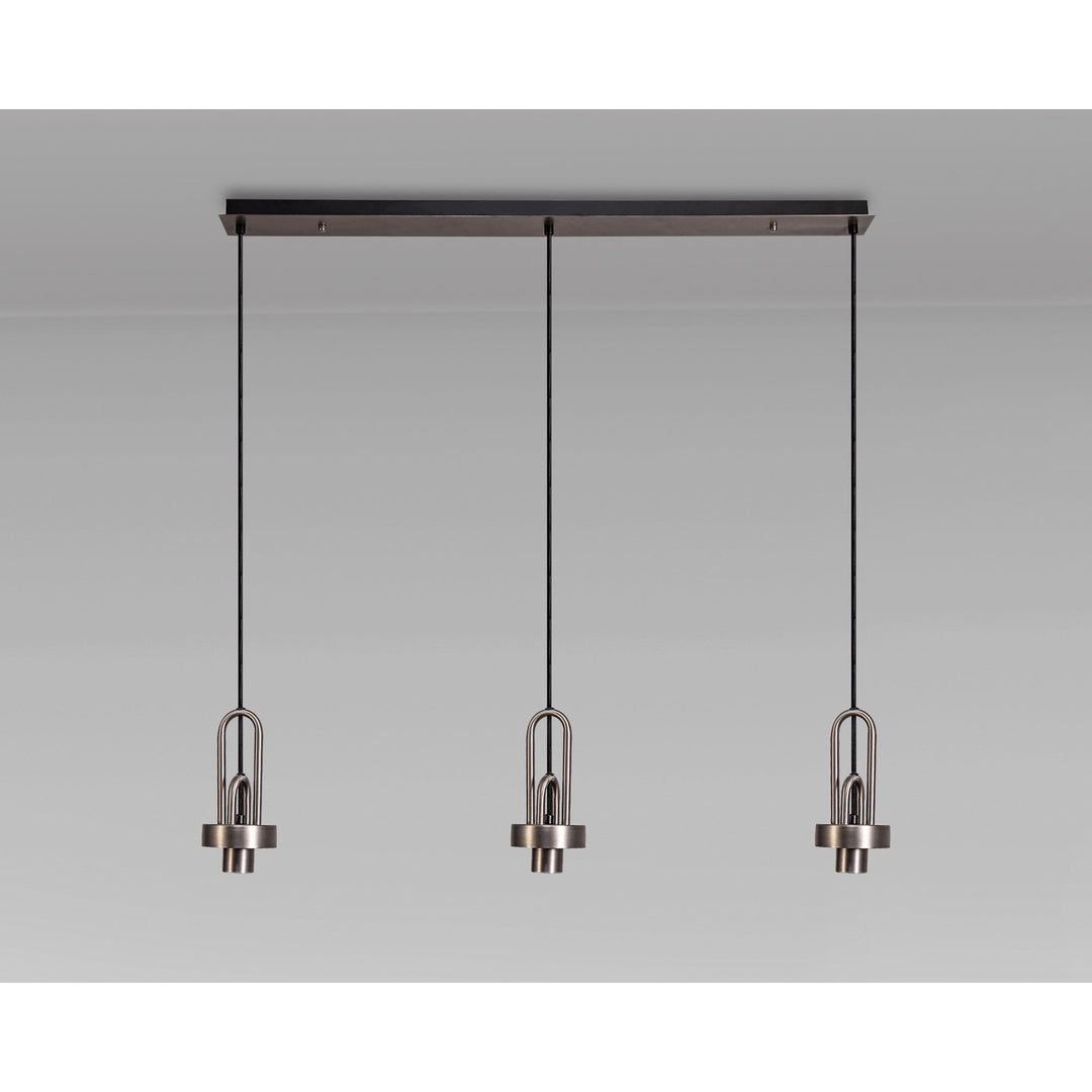 Nelson Lighting NL84419 Acme Linear Suspension Kit Antique Silver/Matt Black