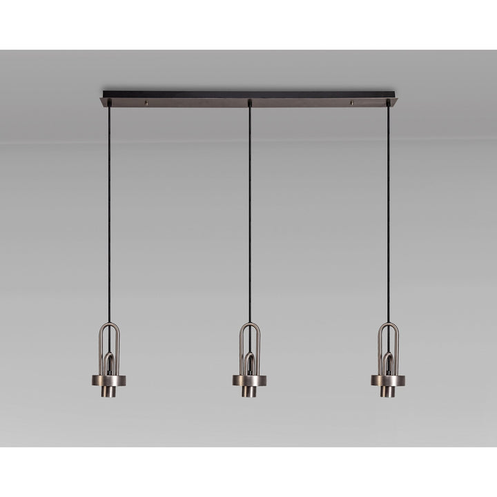 Nelson Lighting NL84419 Acme Linear Suspension Kit Antique Silver/Matt Black